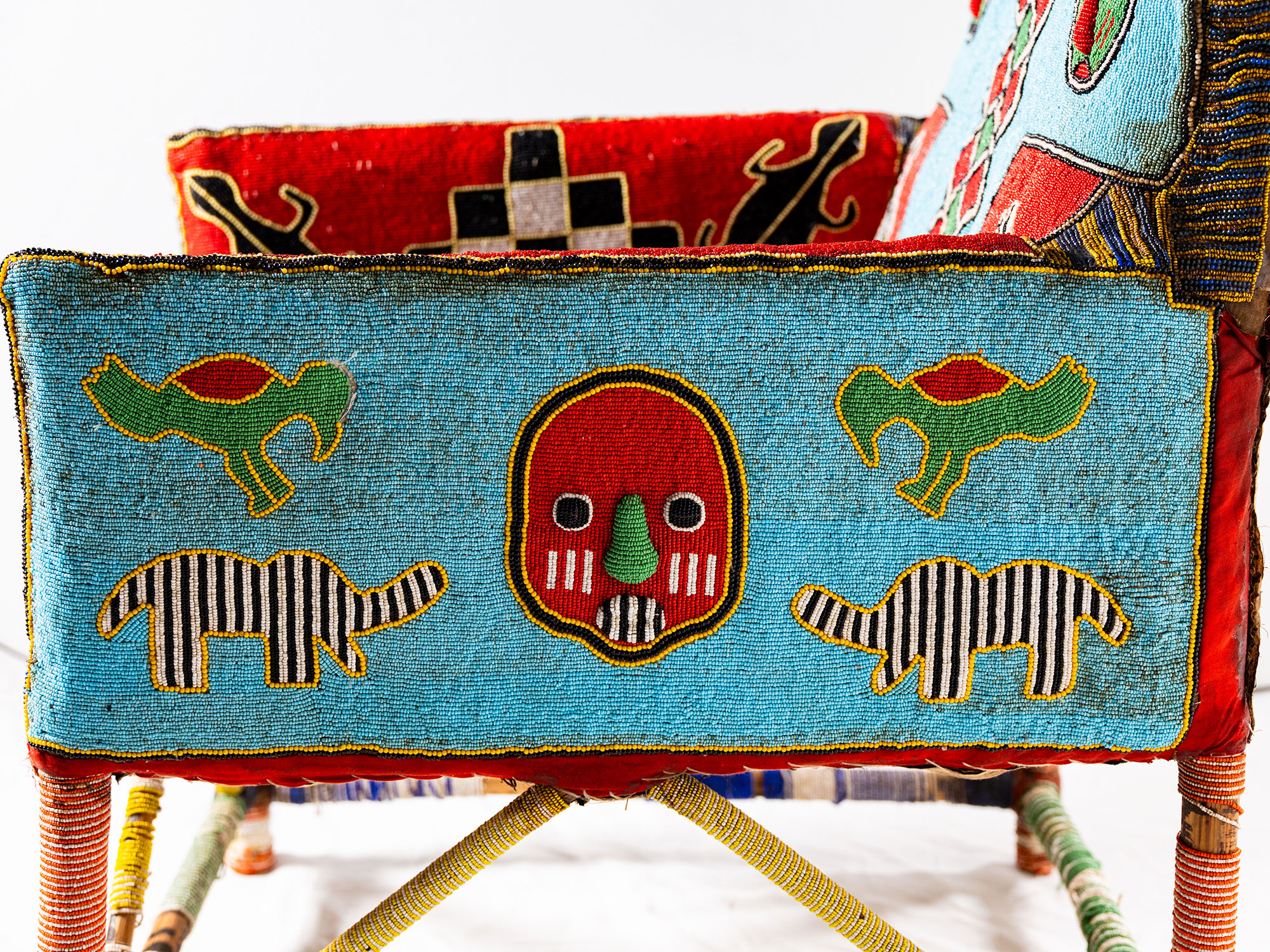 Beaded chief's chair